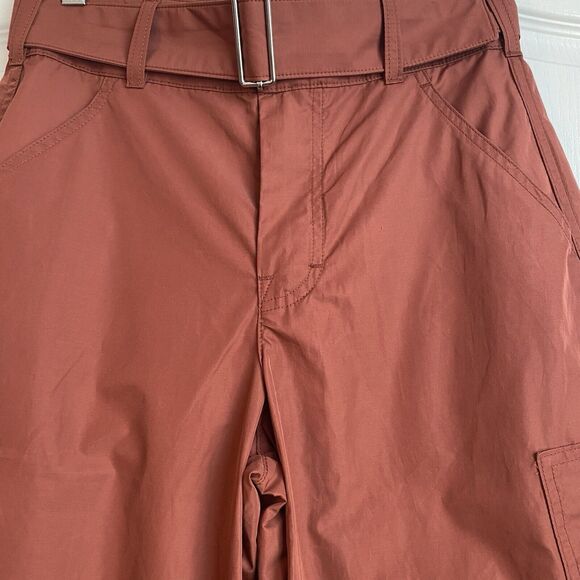 NWT A.L.C. Revolve Pants Womens Size 2 Rust Belt Pleated Pockets - Picture 3 of 14